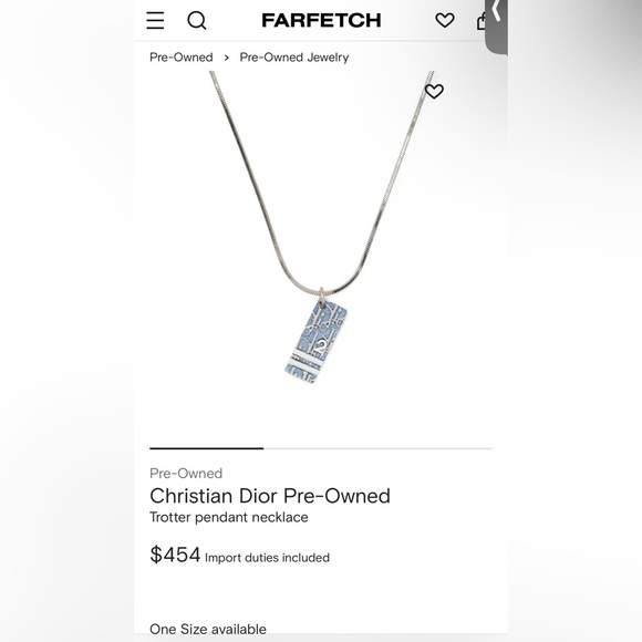 Christian Dior Pre-Loved
Trotter Pendant Necklace - Picture 3 of 3